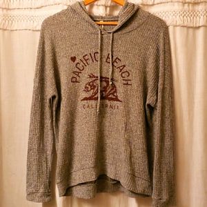 Pacific Beach Gray Hooded Sweatshirt soft warm comfortable hoodie